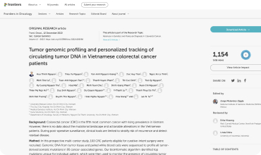 Tumor genomic profiling and personalized tracking of circulating tumor DNA in Vietnamese colorectal cancer patients