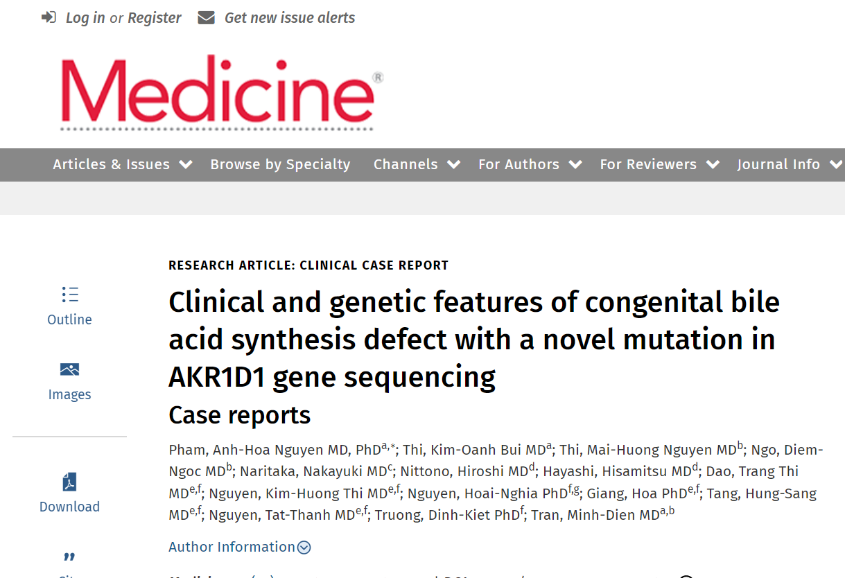 Clinical and genetic features of congenital bile acid synthesis defect with a novel mutation in AKR1D1 gene sequencing