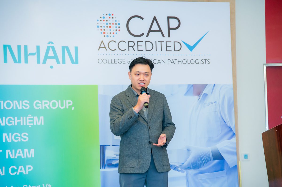 Photo: Dr. Lam Tuan Thanh, Head of Laboratory, MGJ-Gene Solutions Group, sharing insights.