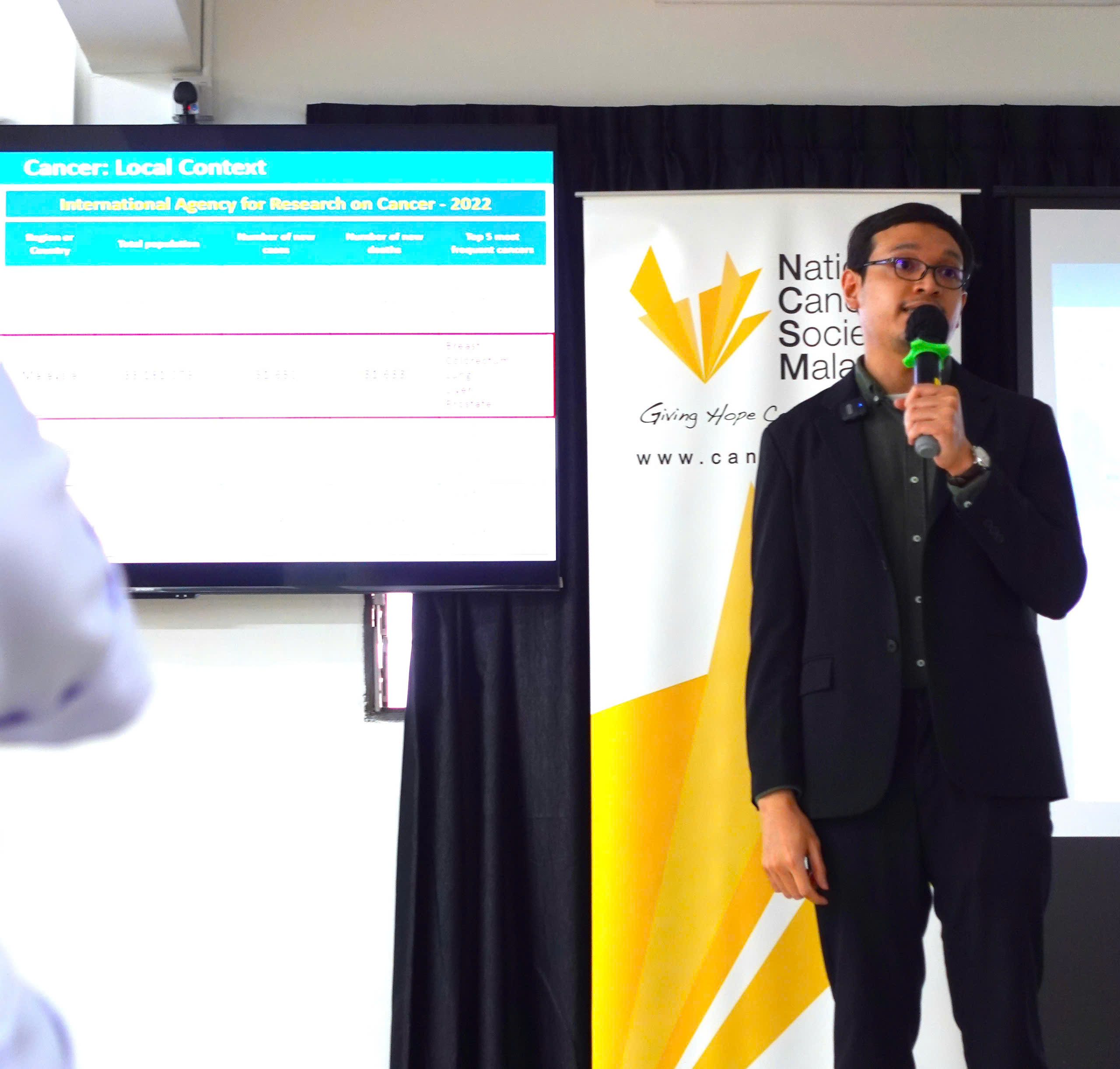 Mr. Raja Iswara (above), Dr. Ahmad Rosli (below) during the presentation