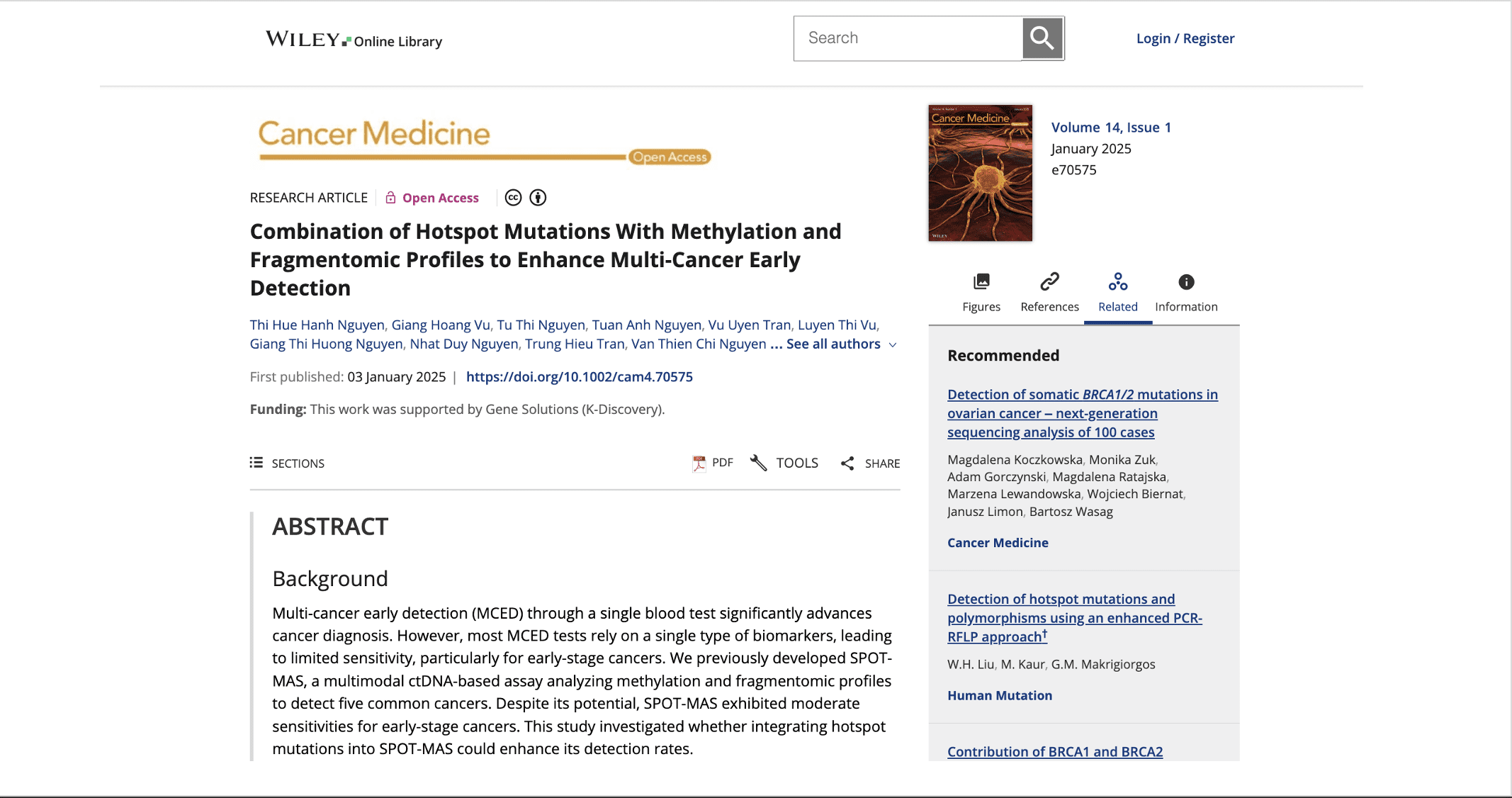 Combination of Hotspot Mutations With Methylation and Fragmentomic Profiles to Enhance Multi-Cancer Early Detection
