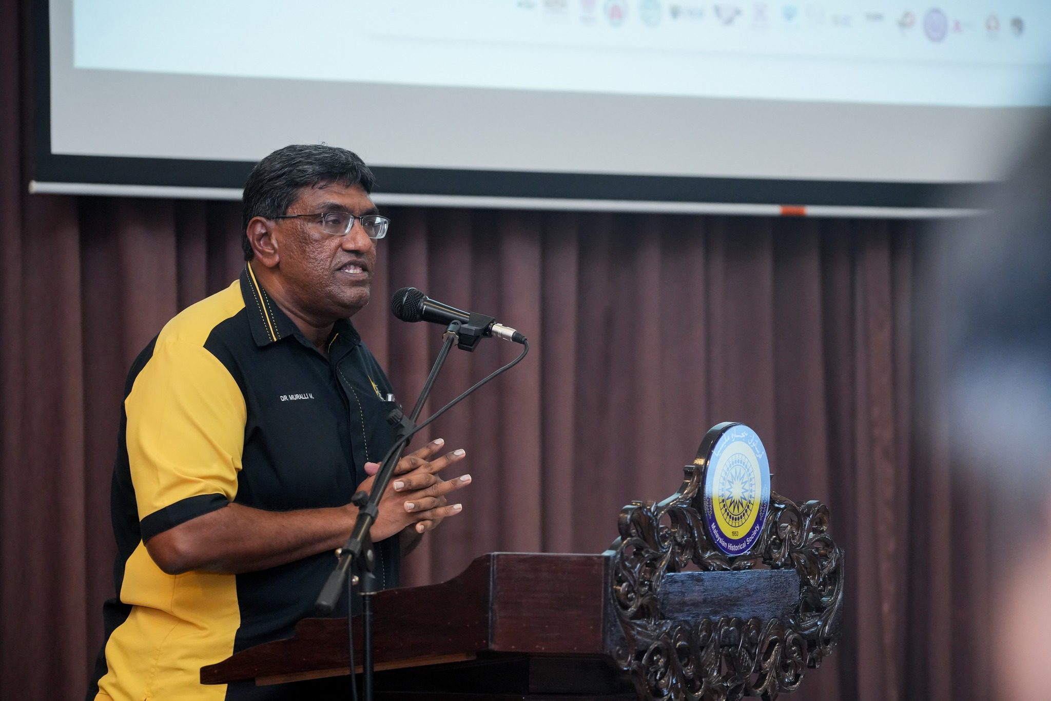 Photo of Kol. Bersekutu (PA) Assoc. Prof. Dr. Murallitharan Munisamy, Managing Director of NCSM, sourced from National Cancer Society Malaysia's Facebook page during the World Cancer Day 2025 event. 