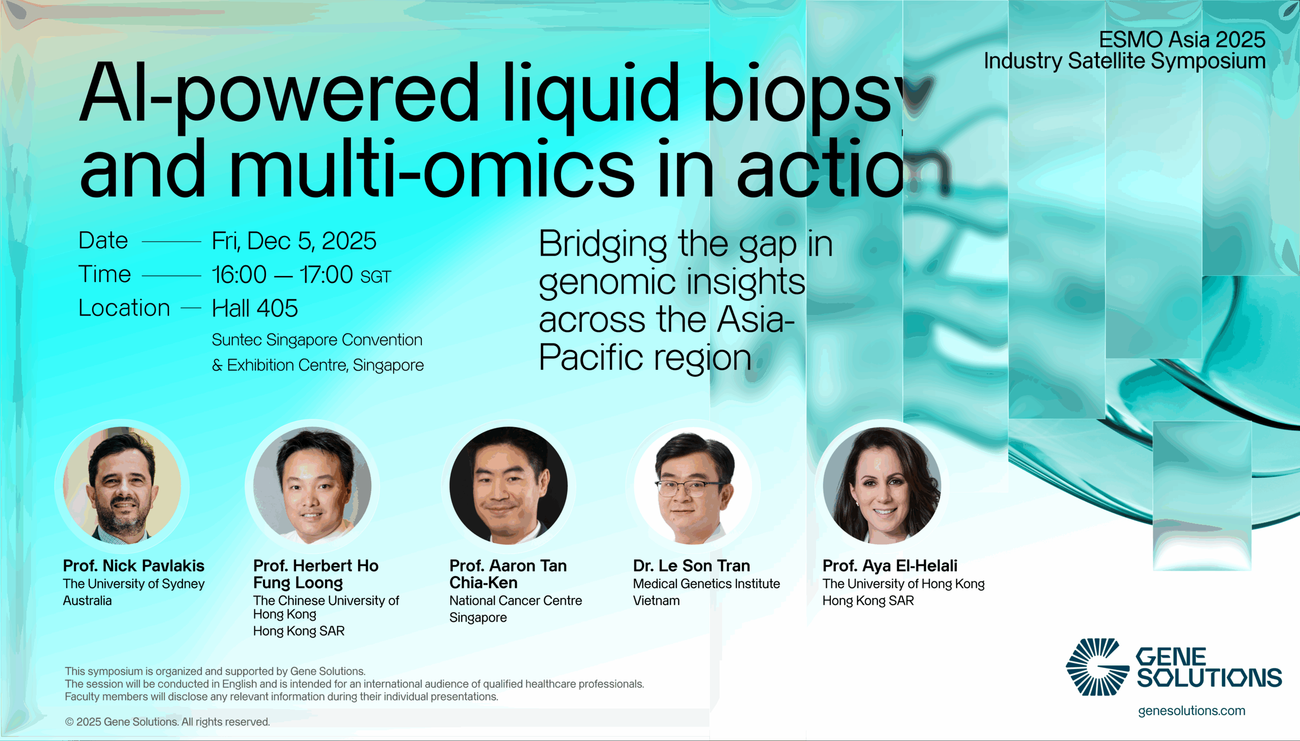 ESMO ASIA 2025 Symposium – AI-Powered Liquid Biopsy and Multi-Omics in Action