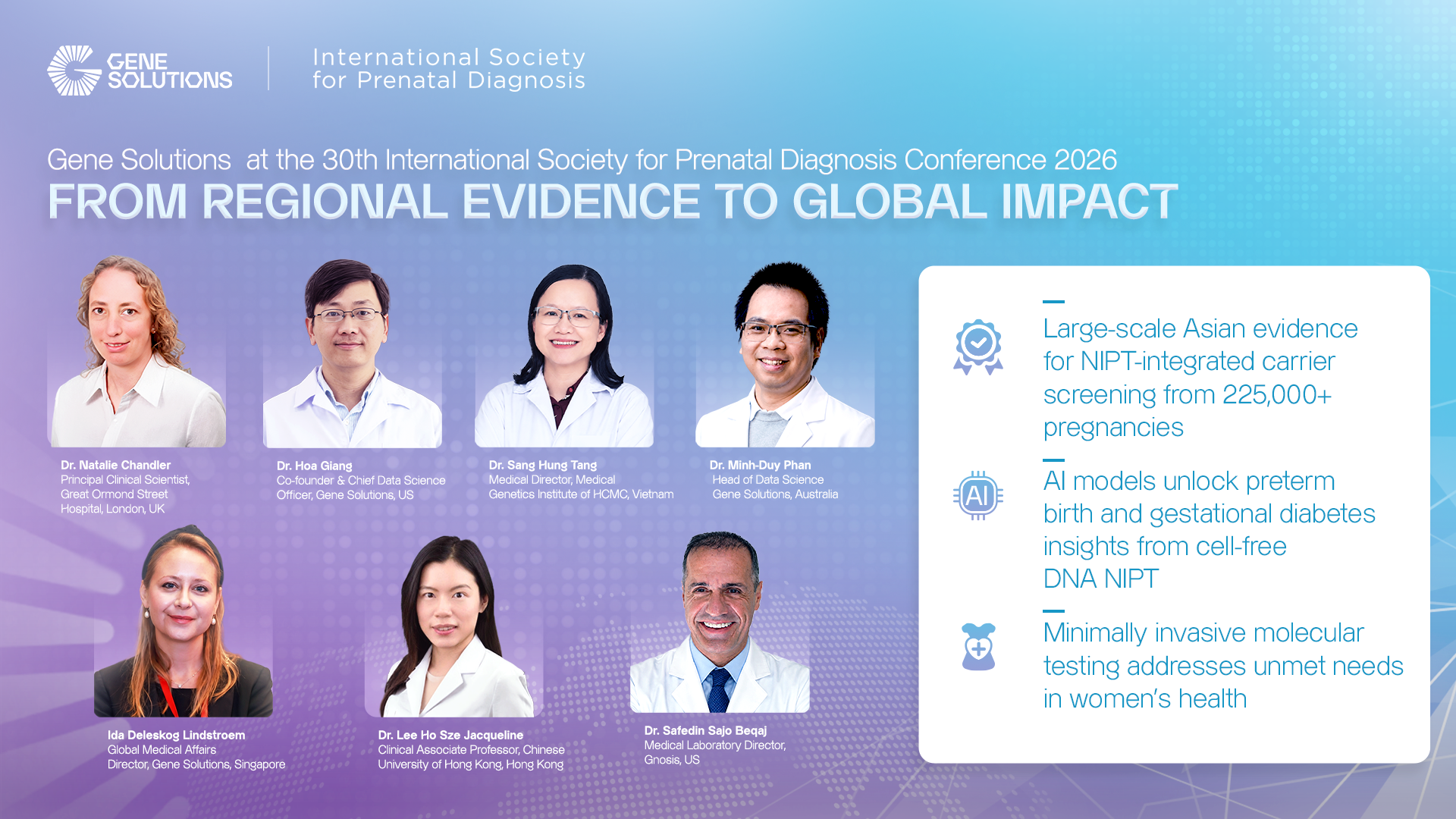 Gene Solutions Showcases Global Evidence and Responsible Innovation in Prenatal and Women’s Genomic Health at ISPD 2026