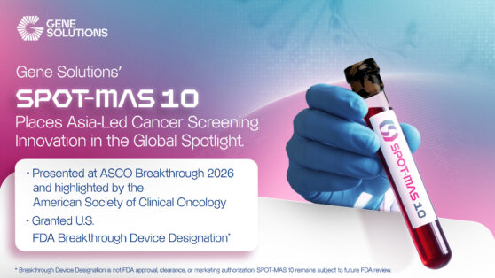 A blood-based cancer screening technology developed in Asia is gaining international attention after real-world data from more than 84,145 individuals were presented at ASCO Breakthrough 2026 and highlighted by the American Society of Clinical Oncology. For Gene Solutions, this milestone underscores the growing global relevance of Asia-led multi-cancer detection innovation.
